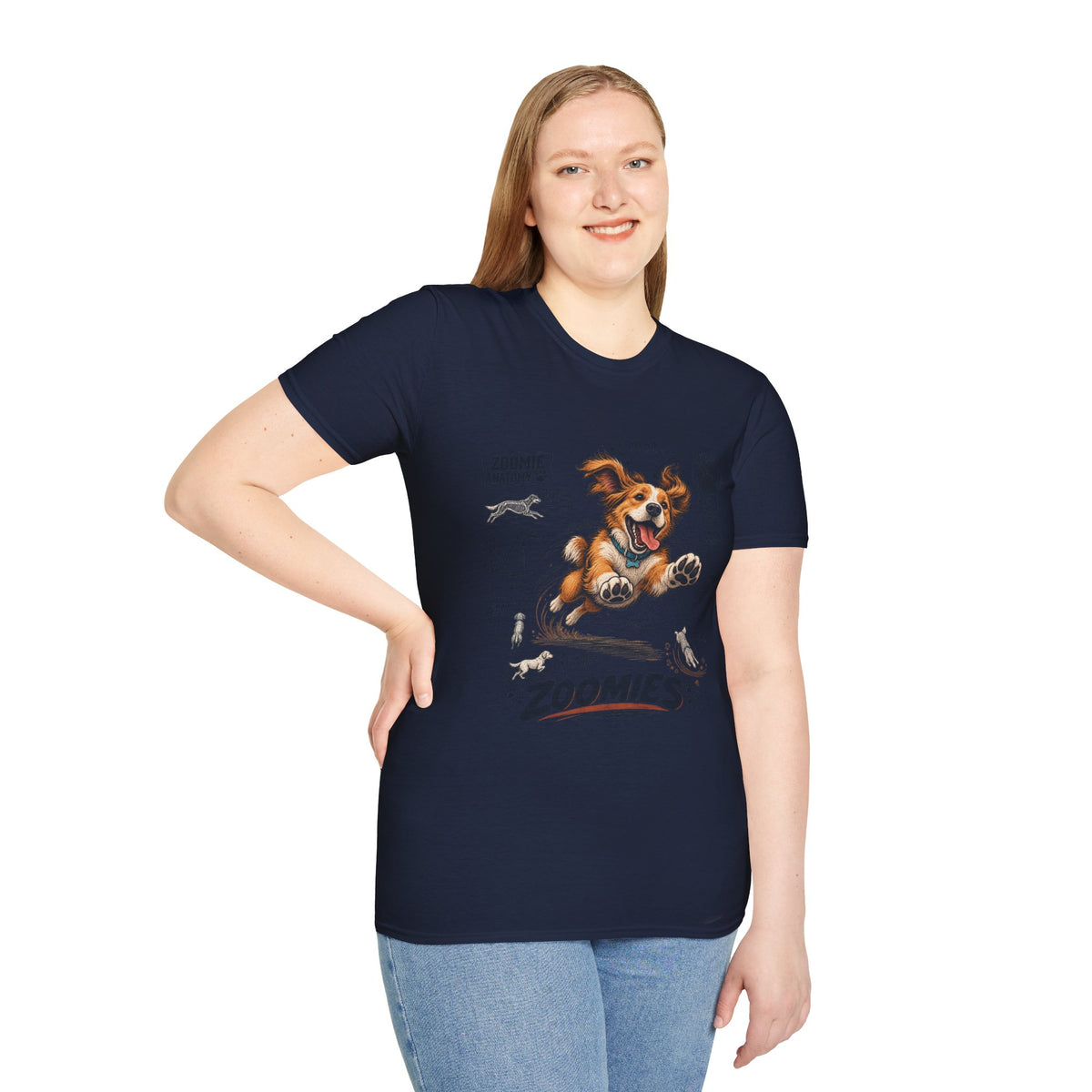 Dog Zoomies T-Shirt — Cute Playful Puppy Anatomy Graphic Tee