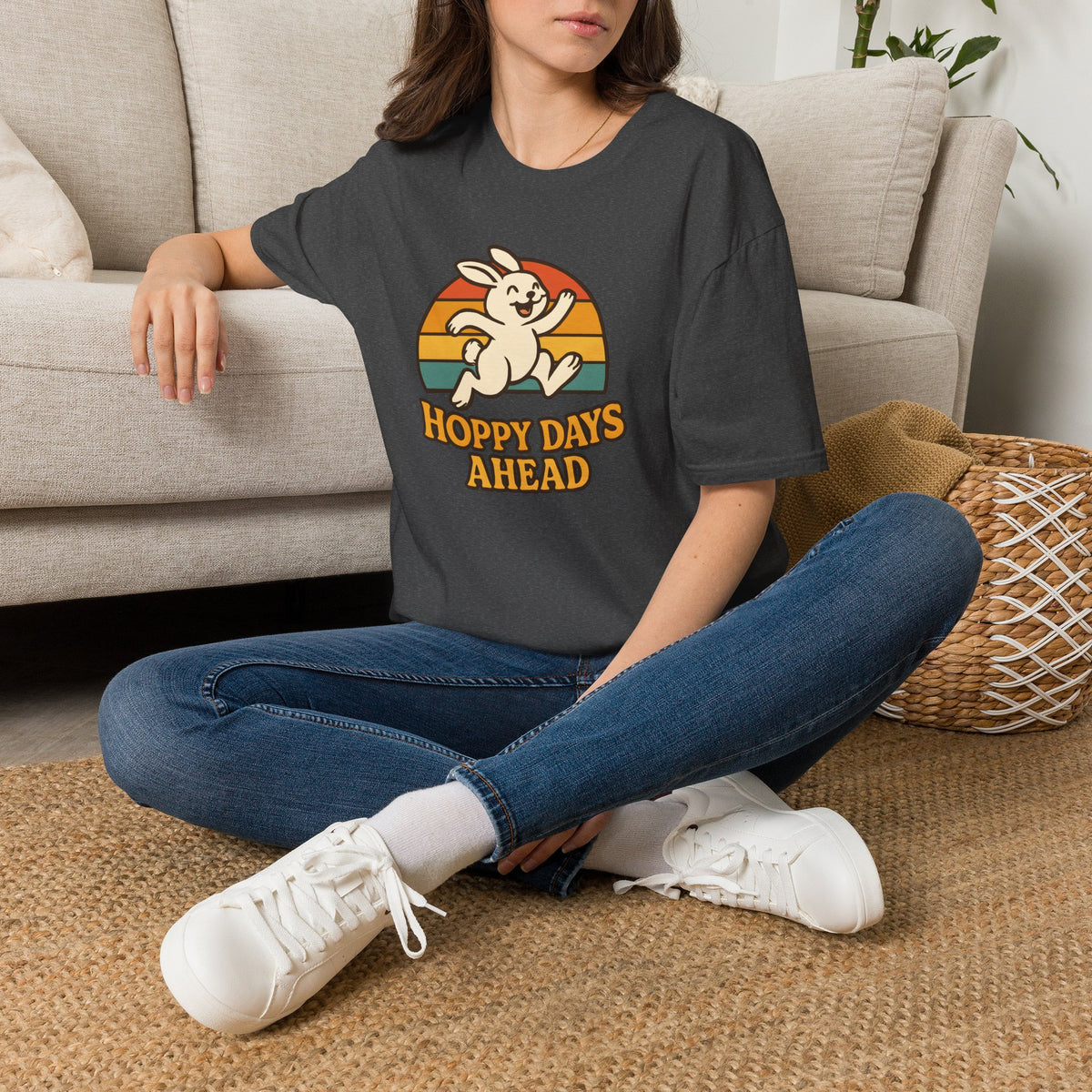 Happy Bunny Running T-Shirt