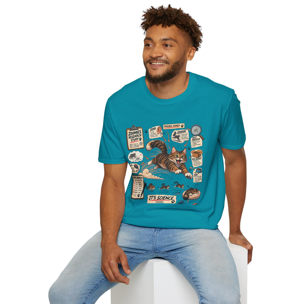Cat Science T-Shirt — “It’s Science” Zoomies Research Design
