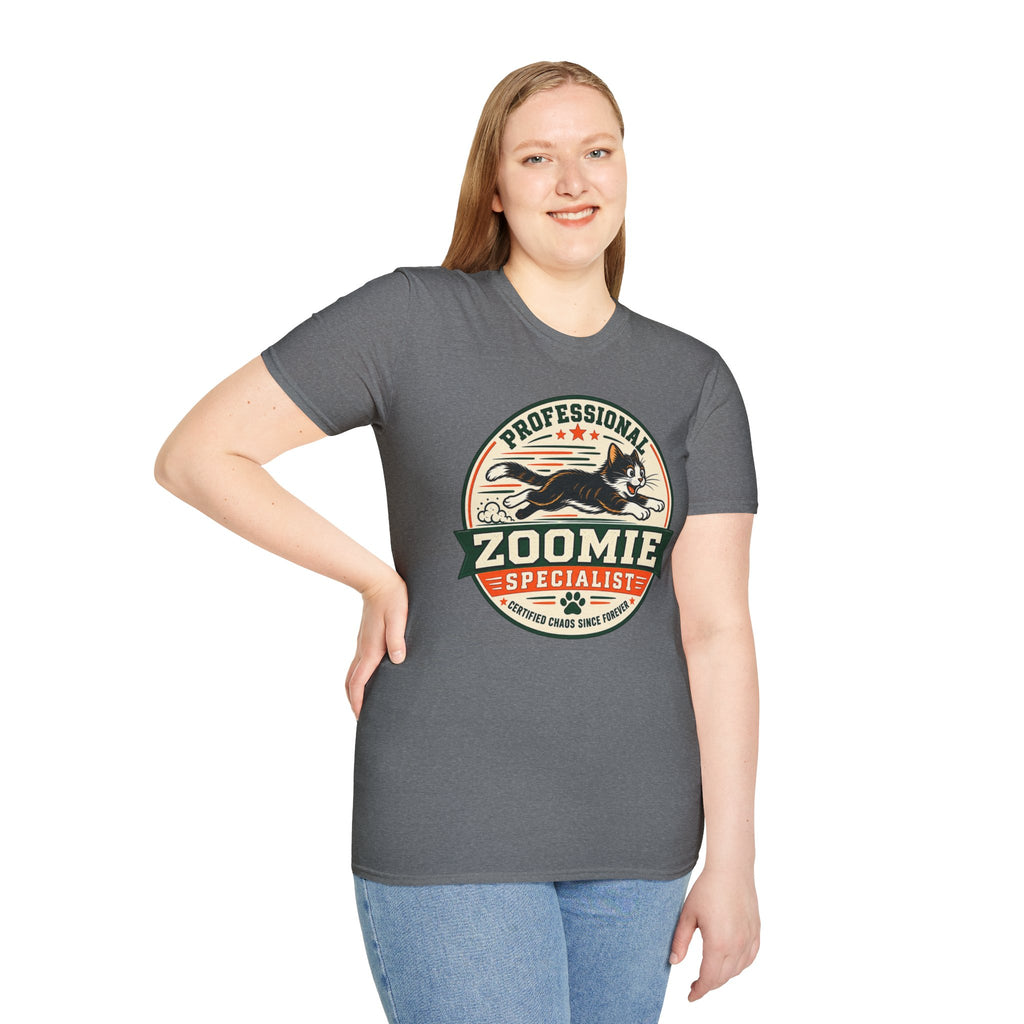 Professional Zoomie Specialist T-Shirt — Funny Cat Zoomies Tee