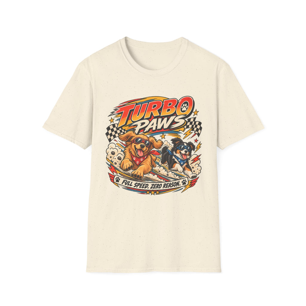 Turbo Paws T-Shirt — Retro Racing Dog Graphic Tee