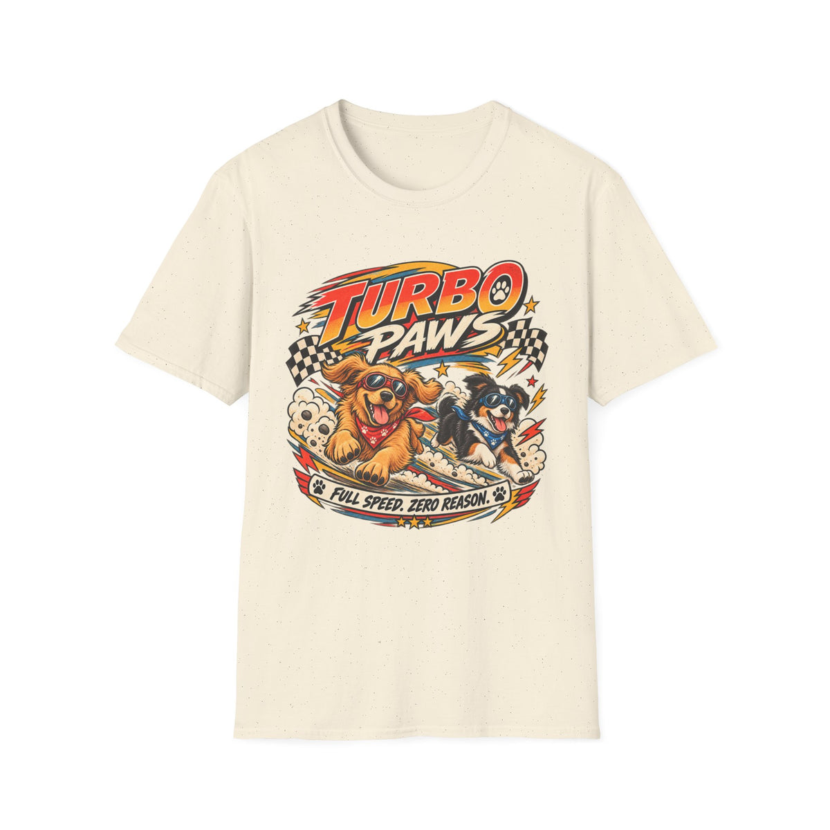 Turbo Paws T-Shirt — Retro Racing Dog Graphic Tee