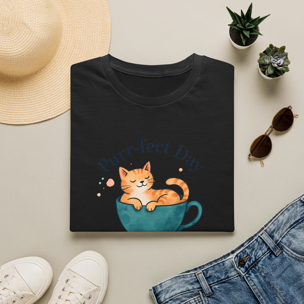 Cat in Teacup T-Shirt