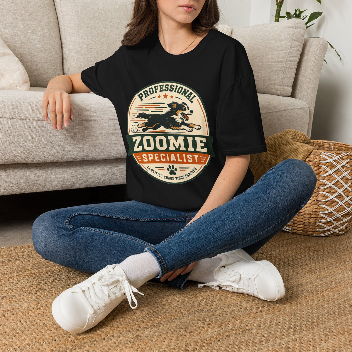 Professional Zoomie Specialist T-Shirt — Funny Dog Running Tee for Dog Lovers