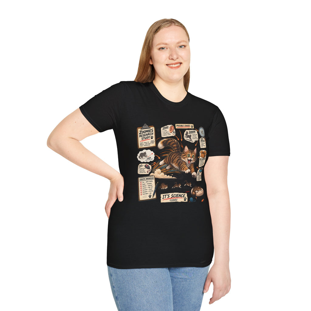 Cat Science T-Shirt — “It’s Science” Zoomies Research Design