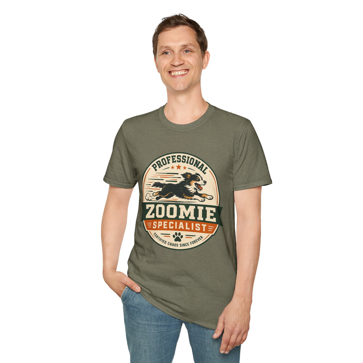 Professional Zoomie Specialist T-Shirt — Funny Dog Running Tee for Dog Lovers