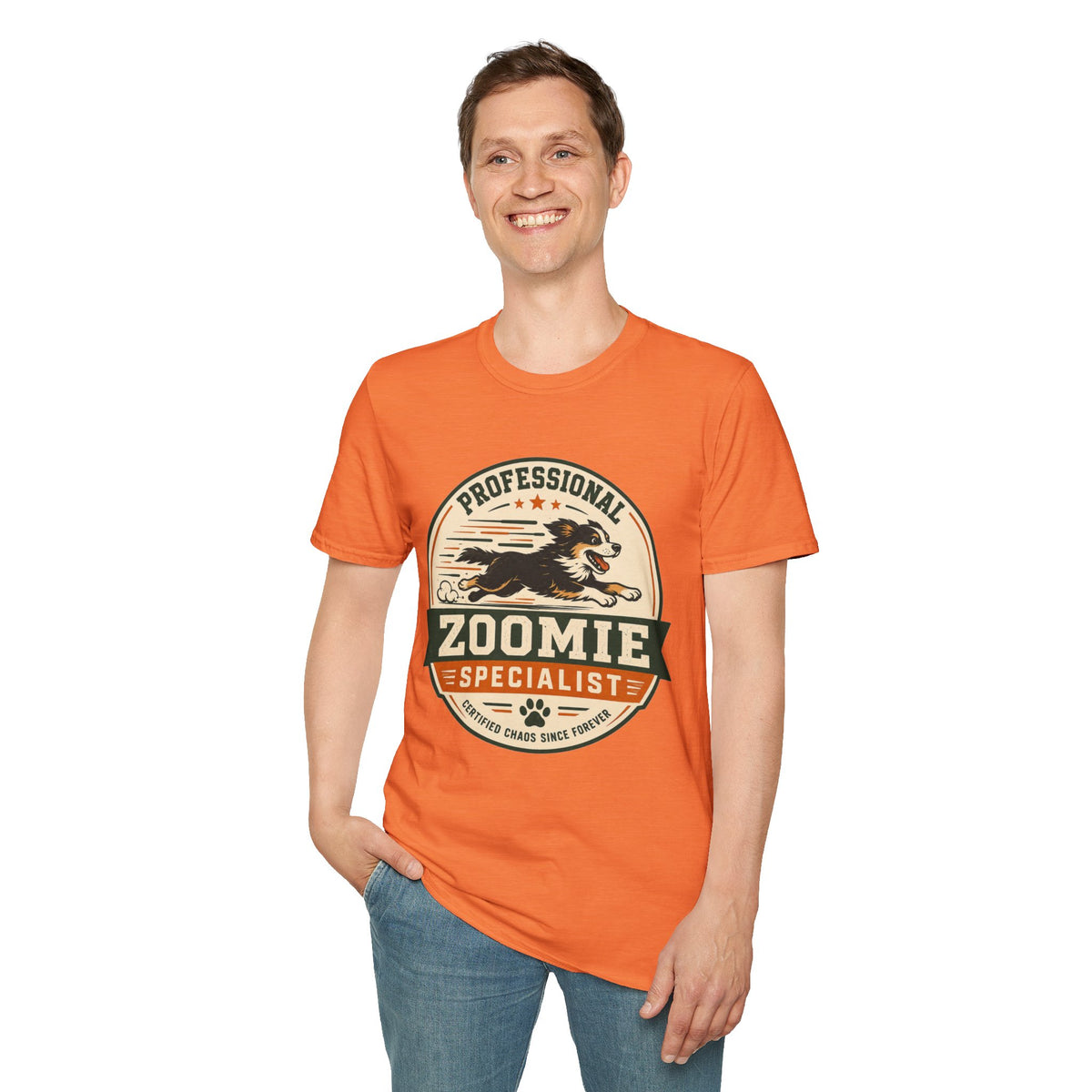 Professional Zoomie Specialist T-Shirt — Funny Dog Running Tee for Dog Lovers