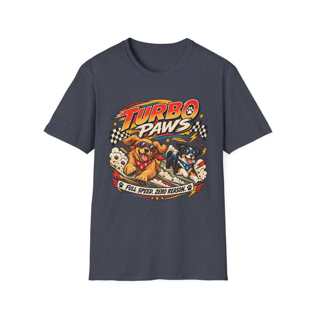 Turbo Paws T-Shirt — Retro Racing Dog Graphic Tee