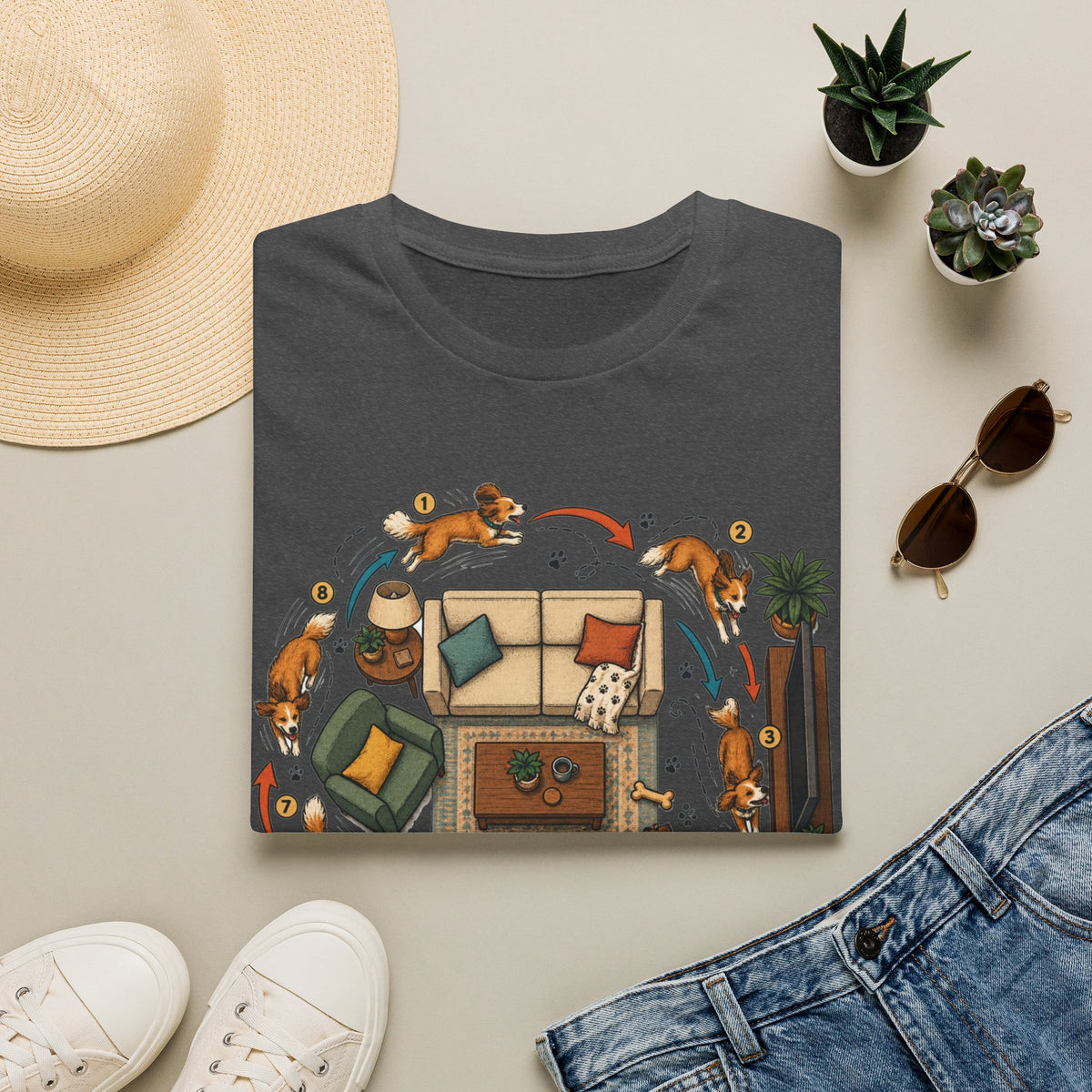 Zoomies Dog T-Shirt — Playful Puppy Housewarming Tee