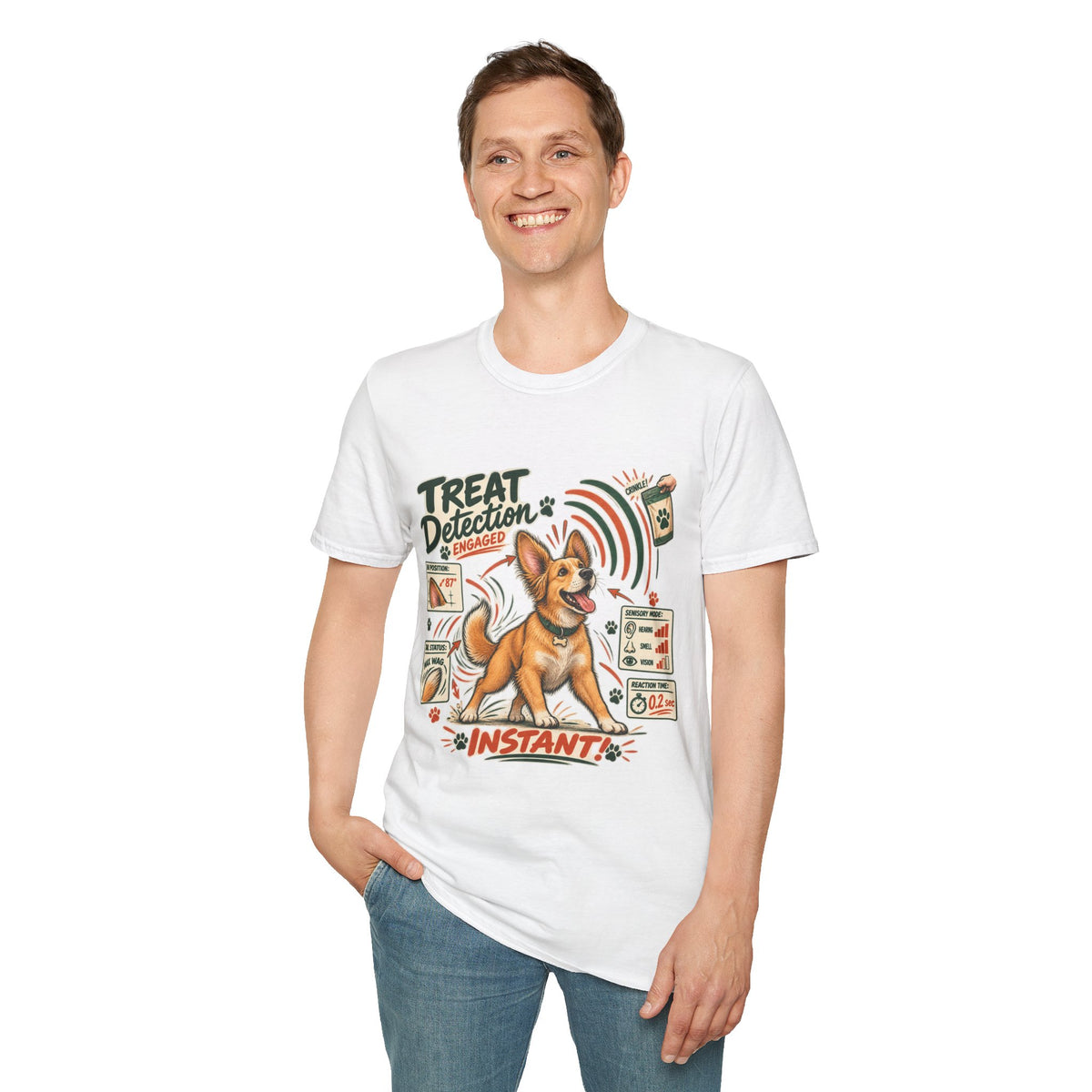 Dog Treat Detection T-Shirt — Funny Corgi ‘Treat Detection: Engaged’ Tee