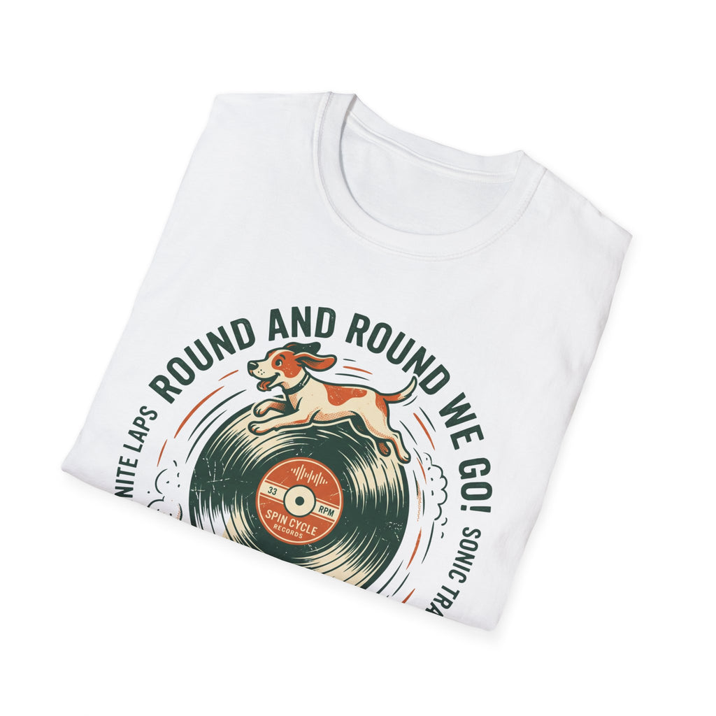 Round and Round We Go Vinyl T-Shirt — The Adventures of Vinyl Retro Record Tee
