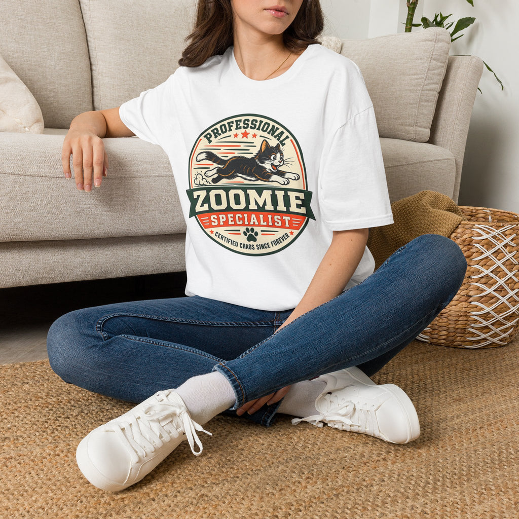 Professional Zoomie Specialist T-Shirt — Funny Cat Zoomies Tee
