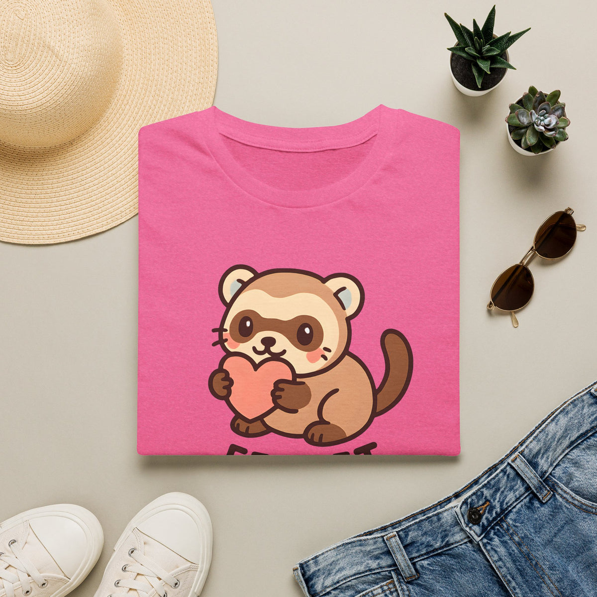 Ferret Holding Heart T-Shirt