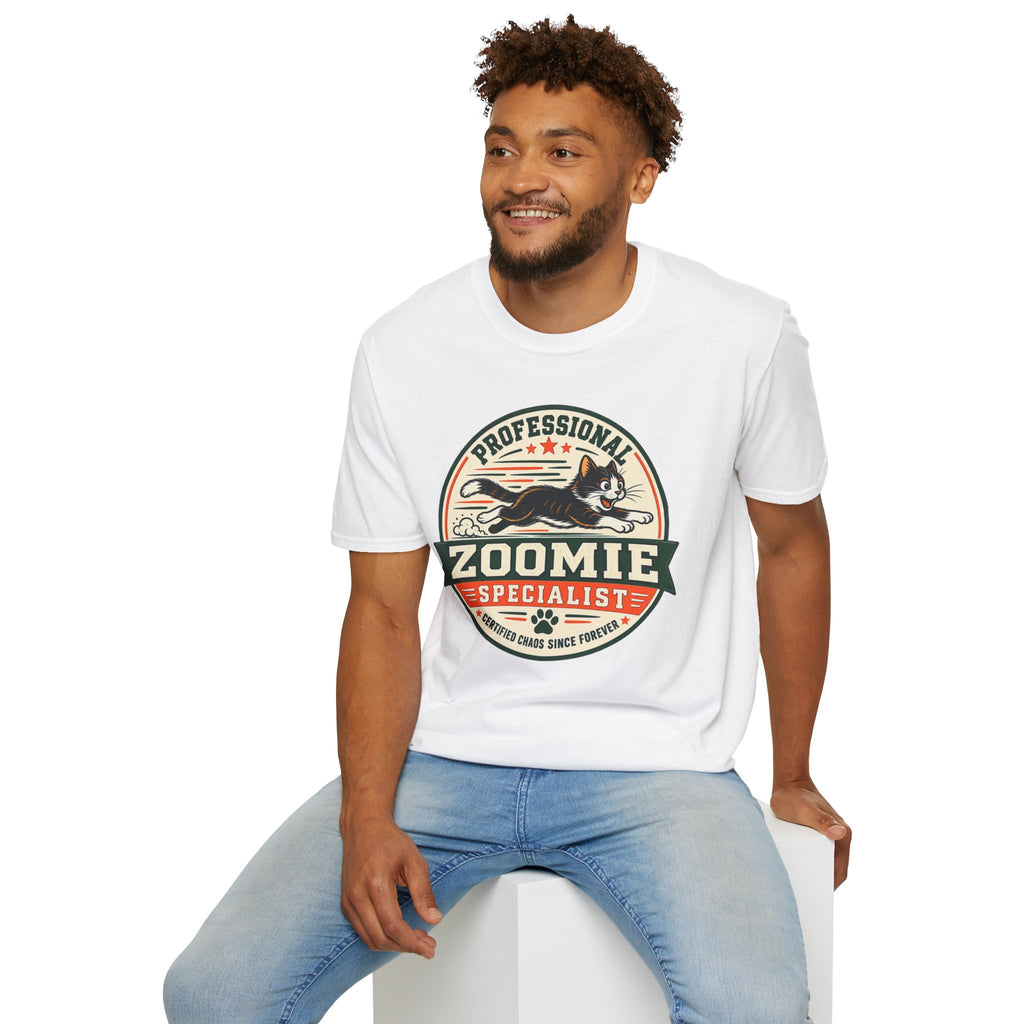 Professional Zoomie Specialist T-Shirt — Funny Cat Zoomies Tee