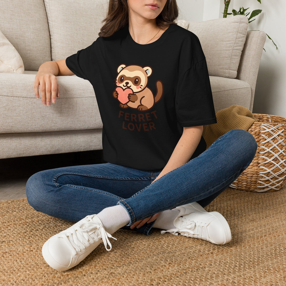 Ferret Holding Heart T-Shirt
