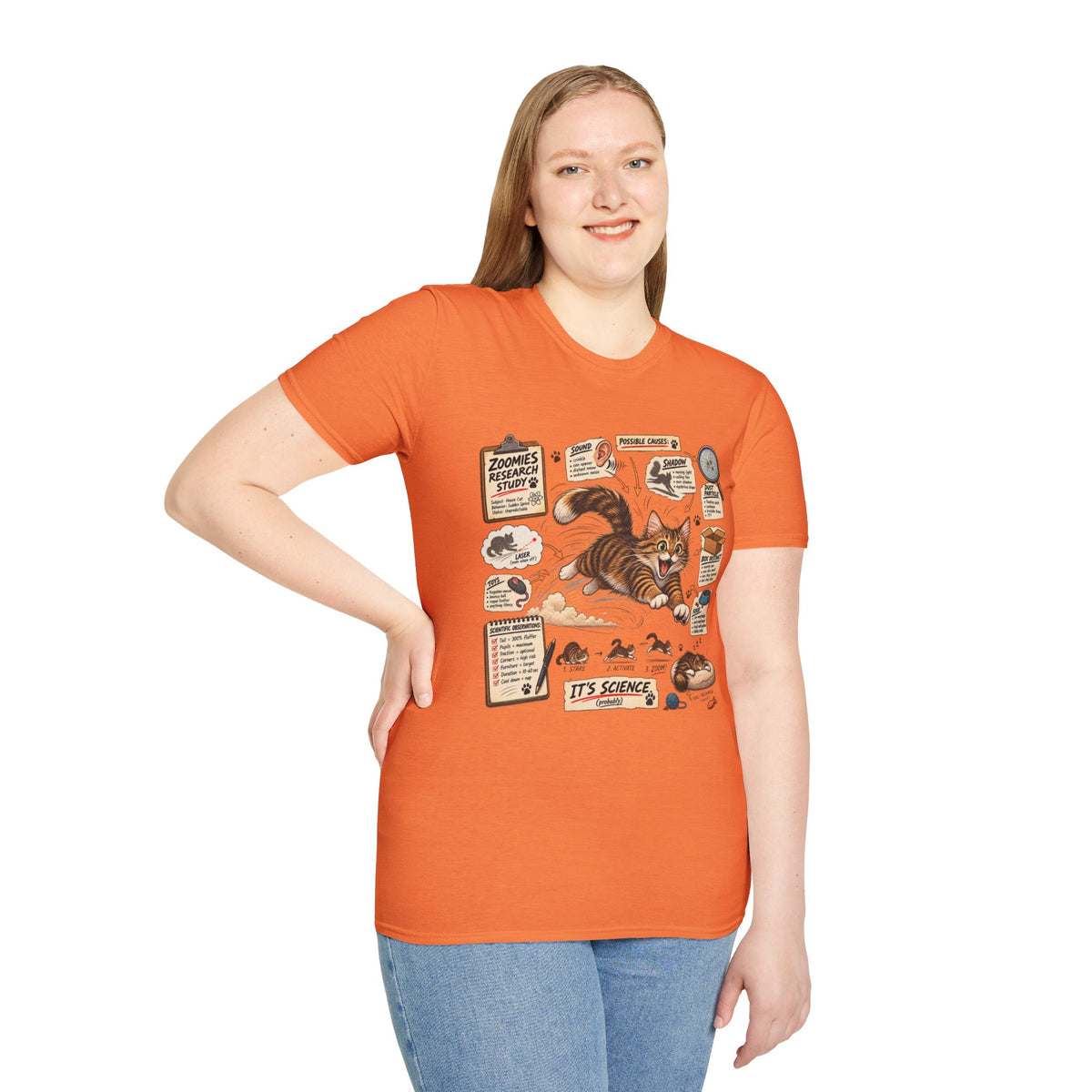 Cat Science T-Shirt — “It’s Science” Zoomies Research Design