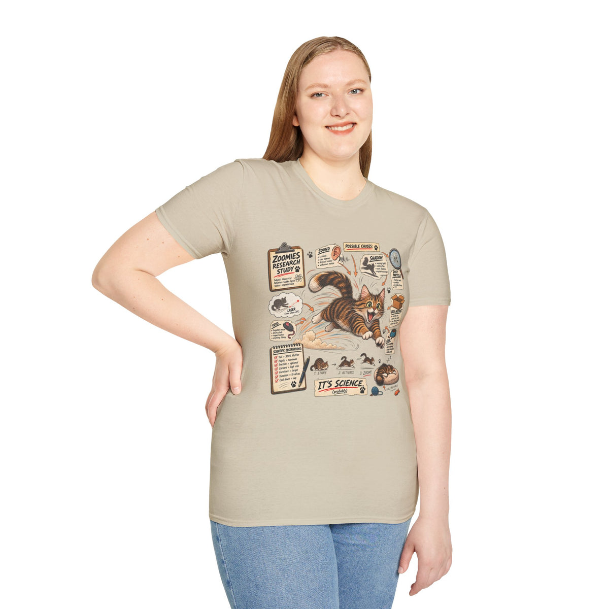 Cat Science T-Shirt — “It’s Science” Zoomies Research Design