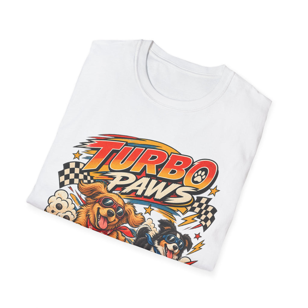 Turbo Paws T-Shirt — Retro Racing Dog Graphic Tee