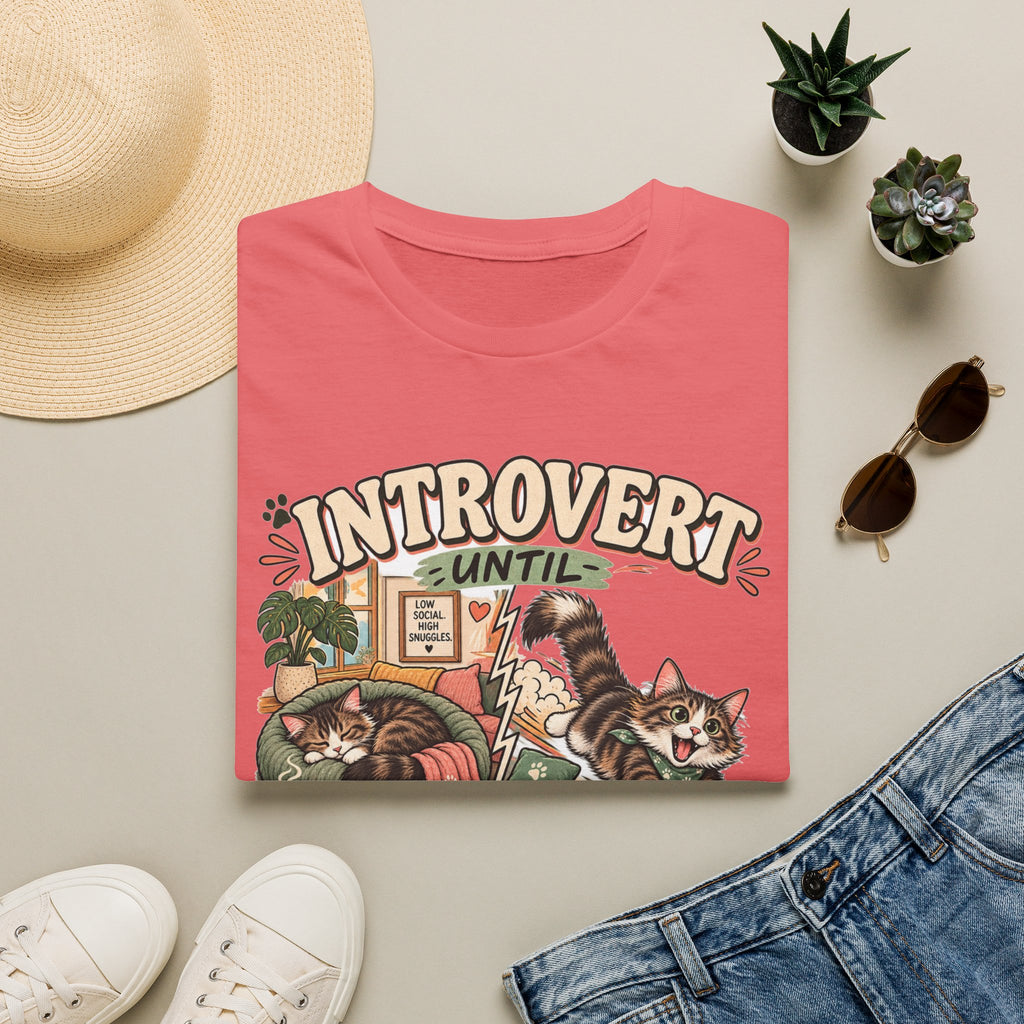 Introvert Until Zoomies T-Shirt — Cute Cat Nap & Play Graphic Tee