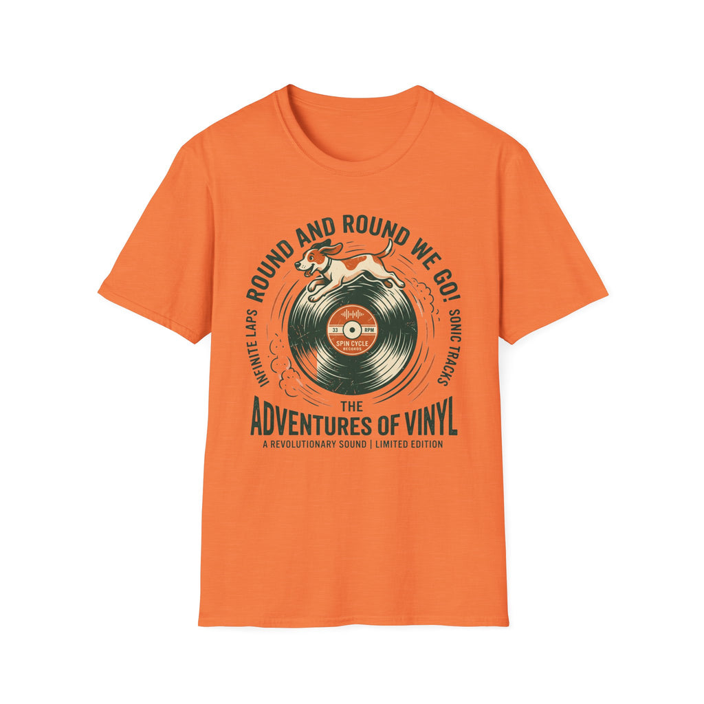 Round and Round We Go Vinyl T-Shirt — The Adventures of Vinyl Retro Record Tee