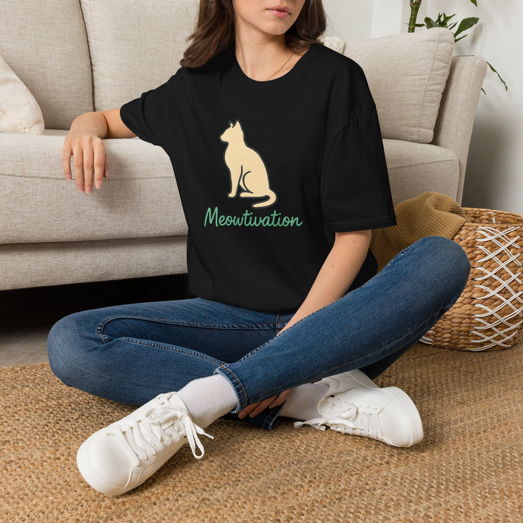 Meowtivation Cat Illustration T-Shirt