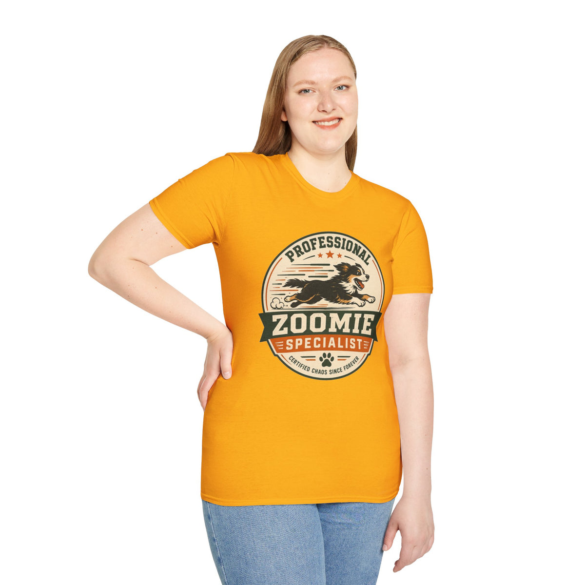 Professional Zoomie Specialist T-Shirt — Funny Dog Running Tee for Dog Lovers