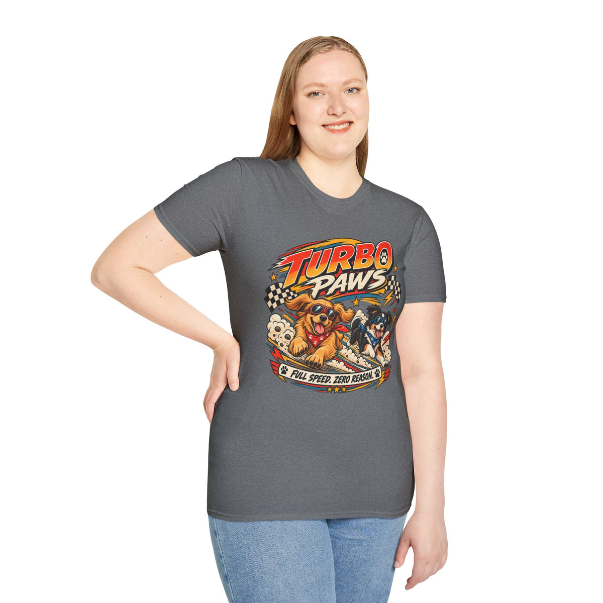 Turbo Paws T-Shirt — Retro Racing Dog Graphic Tee