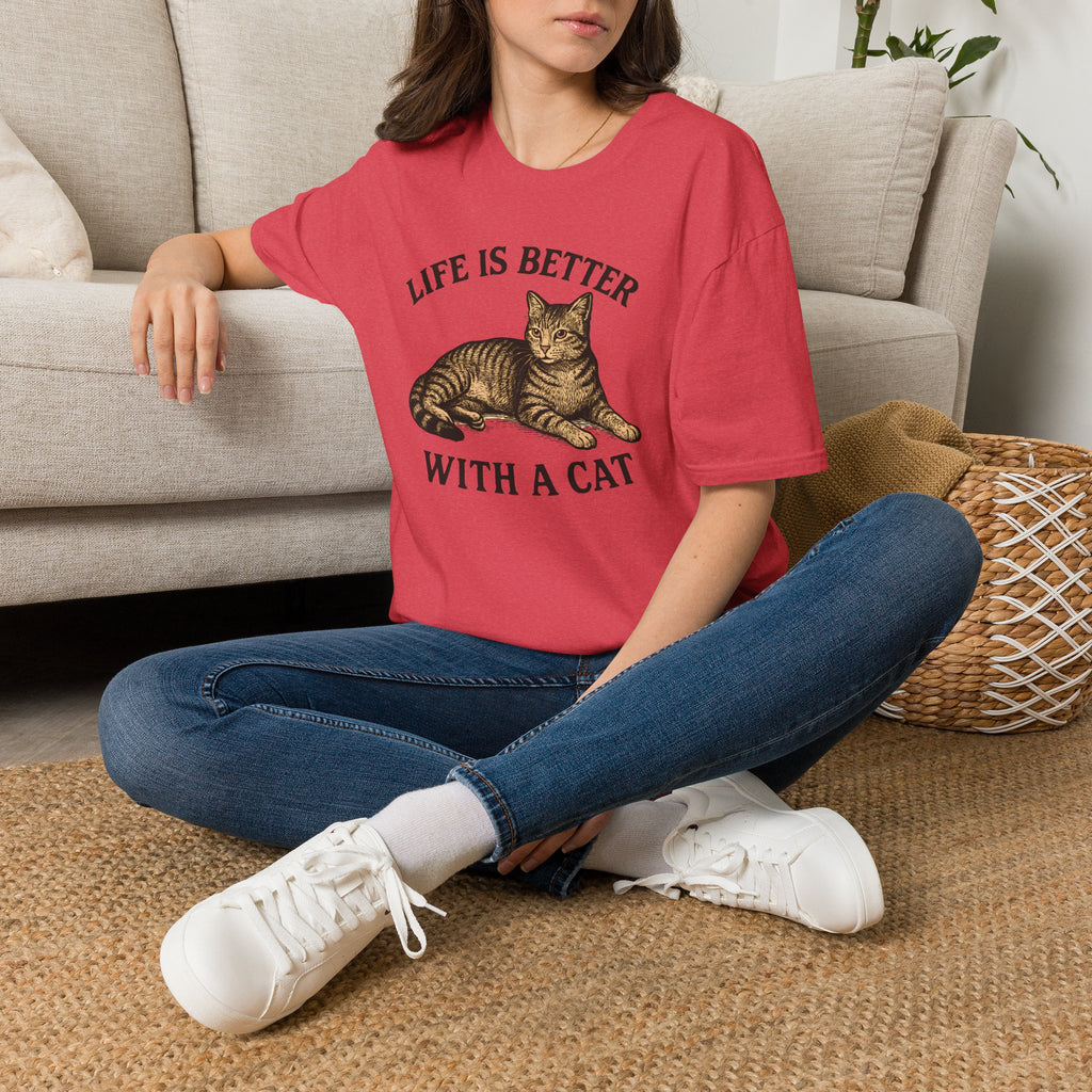Cat With Slogan T-Shirt