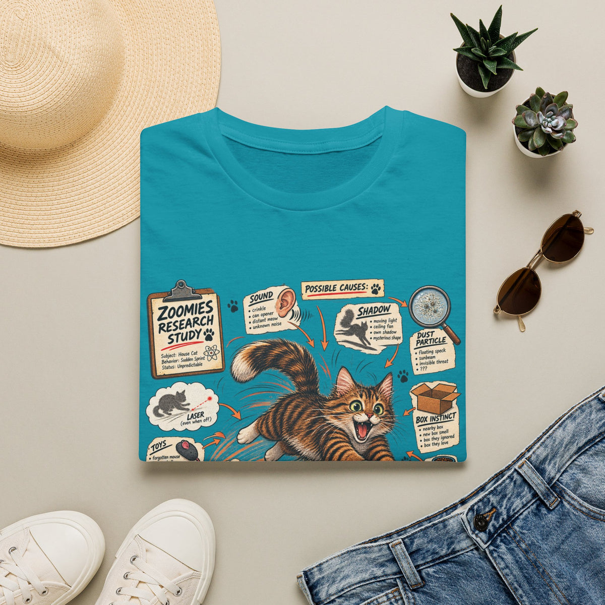 Cat Science T-Shirt — “It’s Science” Zoomies Research Design