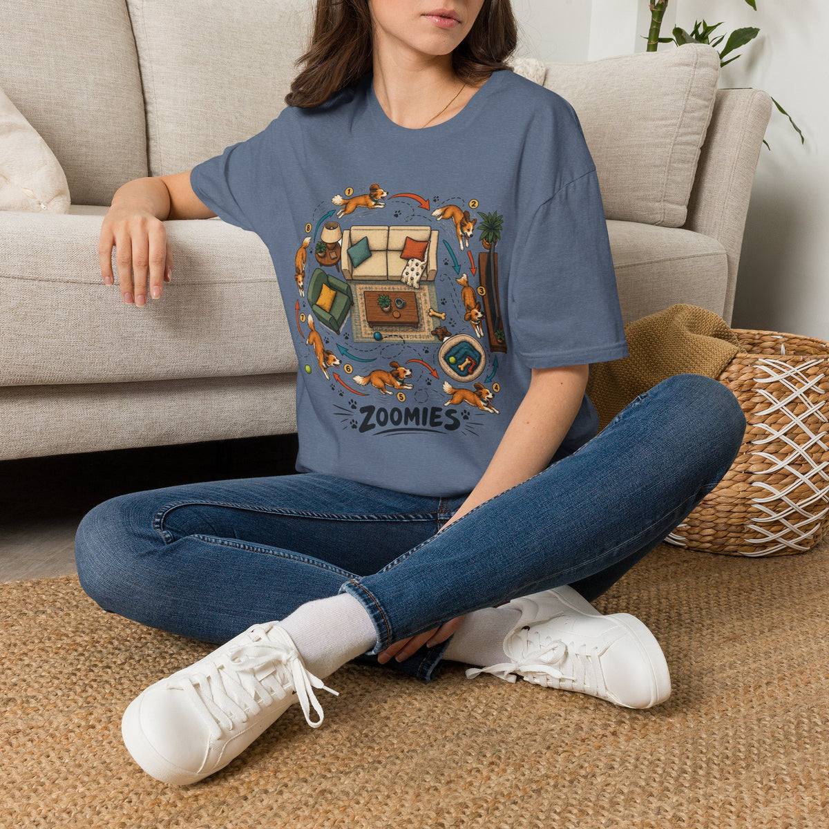 Zoomies Dog T-Shirt — Playful Puppy Housewarming Tee