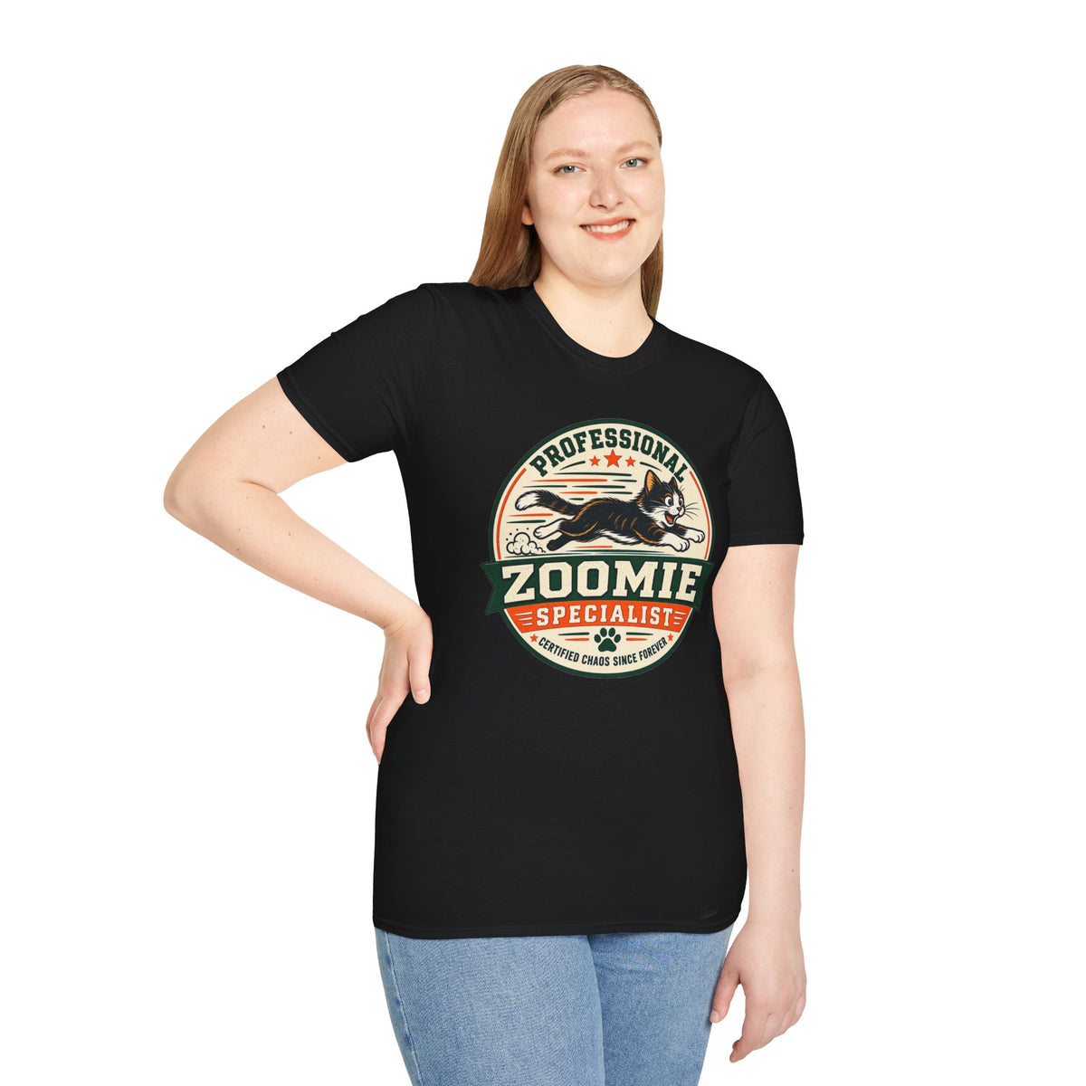 Professional Zoomie Specialist T-Shirt — Funny Cat Zoomies Tee
