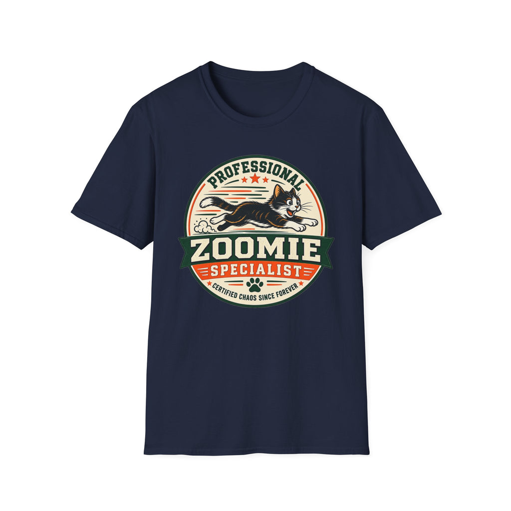 Professional Zoomie Specialist T-Shirt — Funny Cat Zoomies Tee
