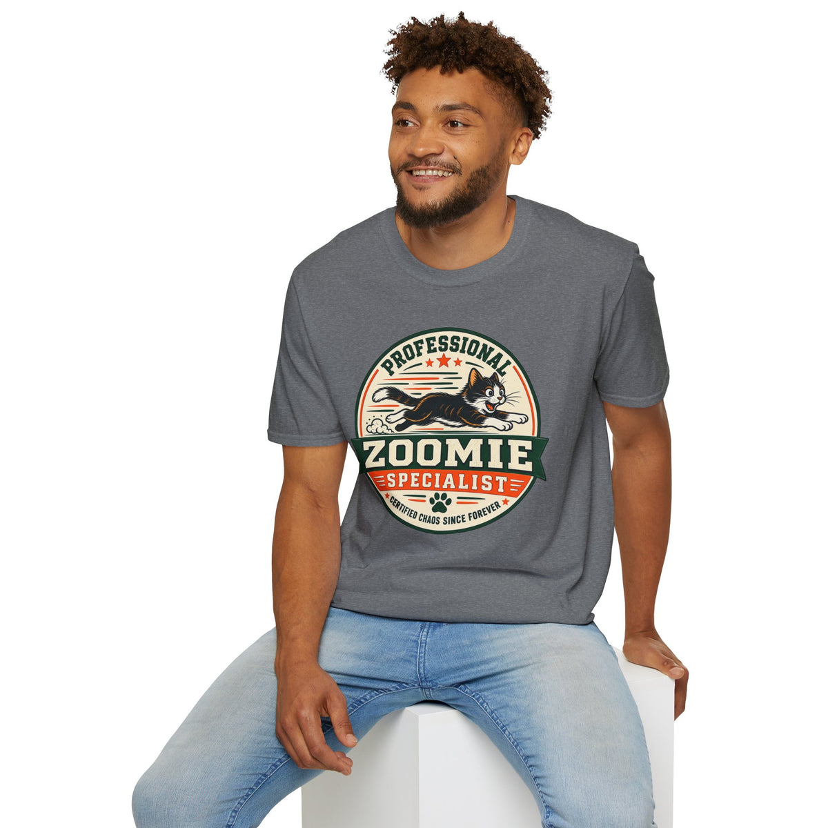 Professional Zoomie Specialist T-Shirt — Funny Cat Zoomies Tee