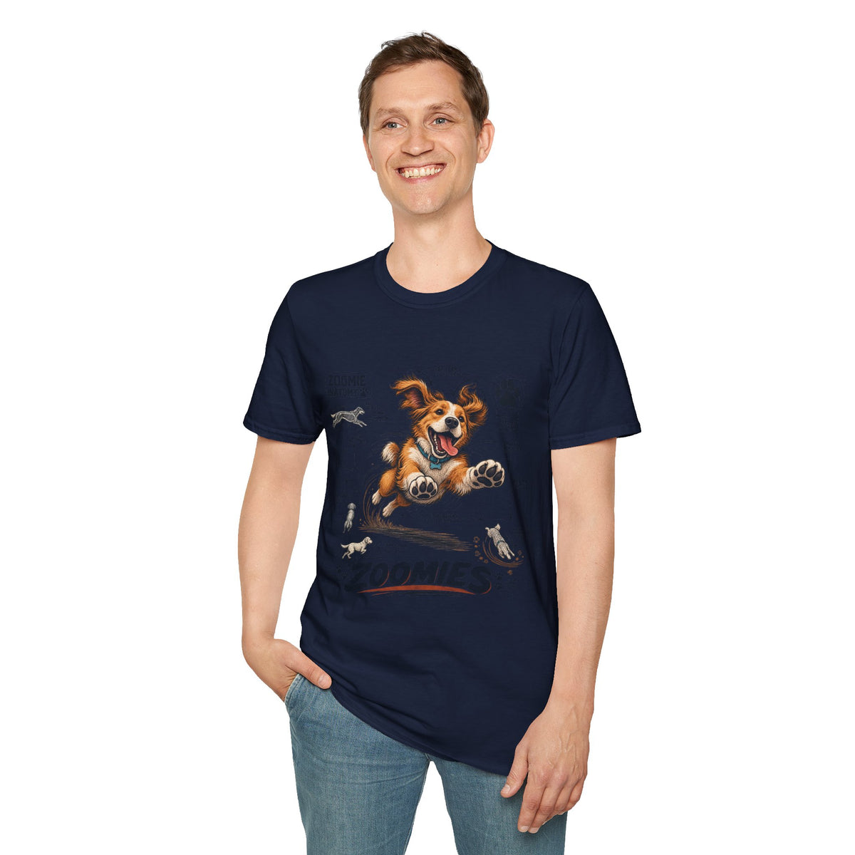 Dog Zoomies T-Shirt — Cute Playful Puppy Anatomy Graphic Tee
