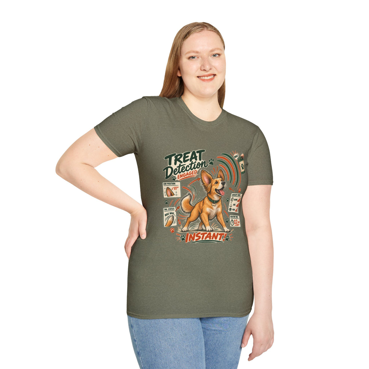 Dog Treat Detection T-Shirt — Funny Corgi ‘Treat Detection: Engaged’ Tee