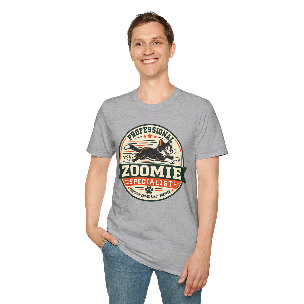 Professional Zoomie Specialist T-Shirt — Funny Cat Zoomies Tee