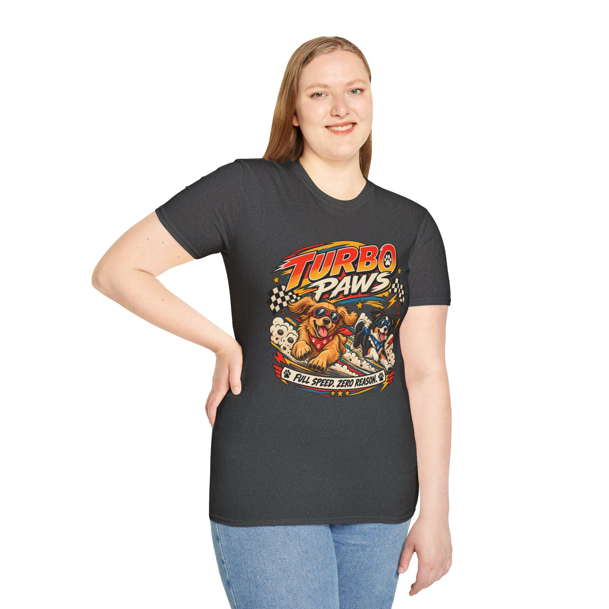 Turbo Paws T-Shirt — Retro Racing Dog Graphic Tee