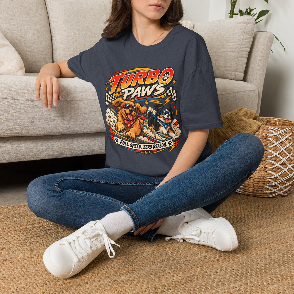 Turbo Paws T-Shirt — Retro Racing Dog Graphic Tee
