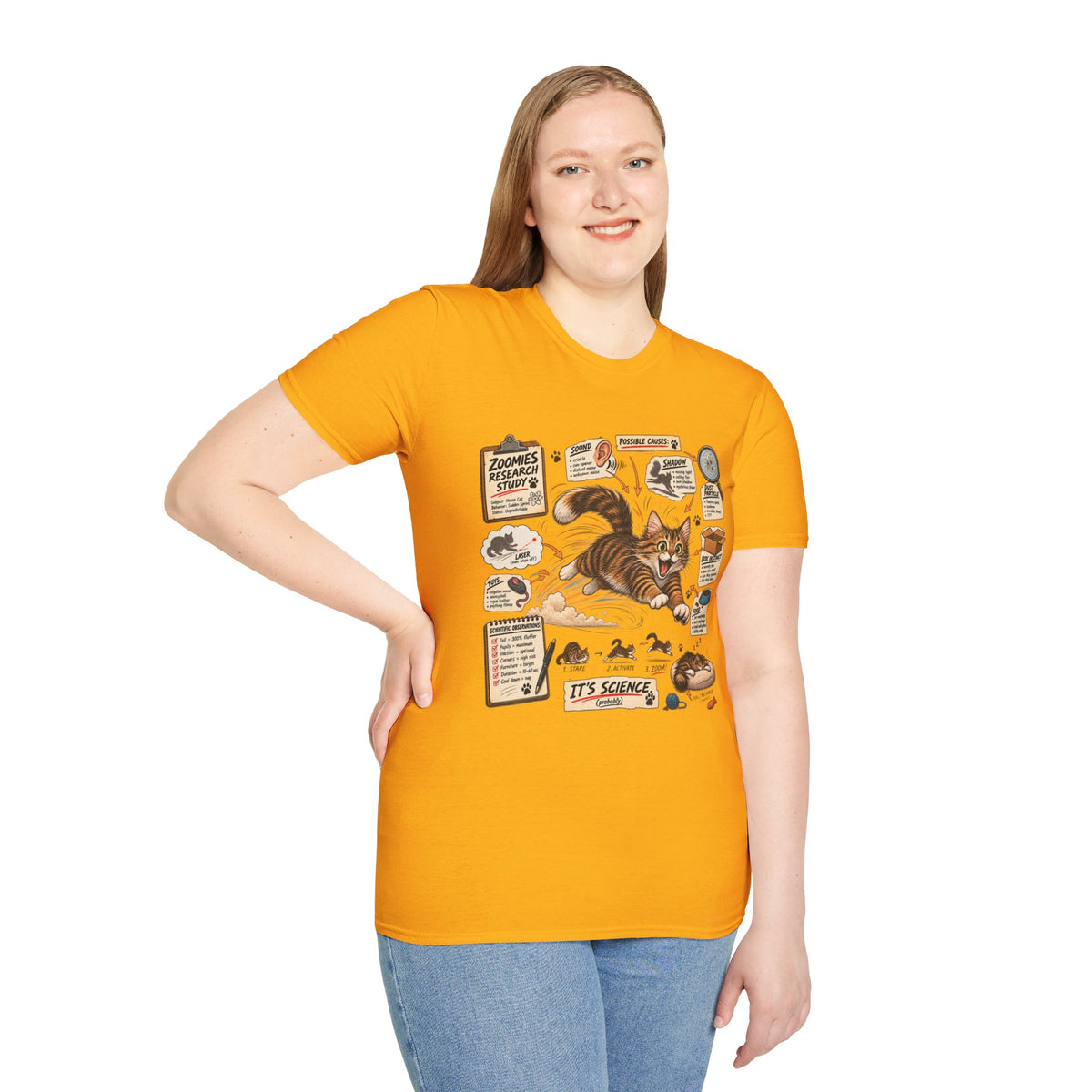 Cat Science T-Shirt — “It’s Science” Zoomies Research Design