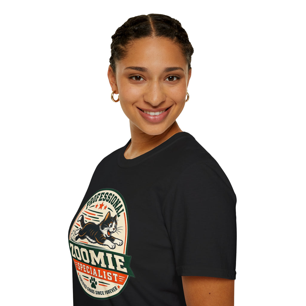 Professional Zoomie Specialist T-Shirt — Funny Cat Zoomies Tee