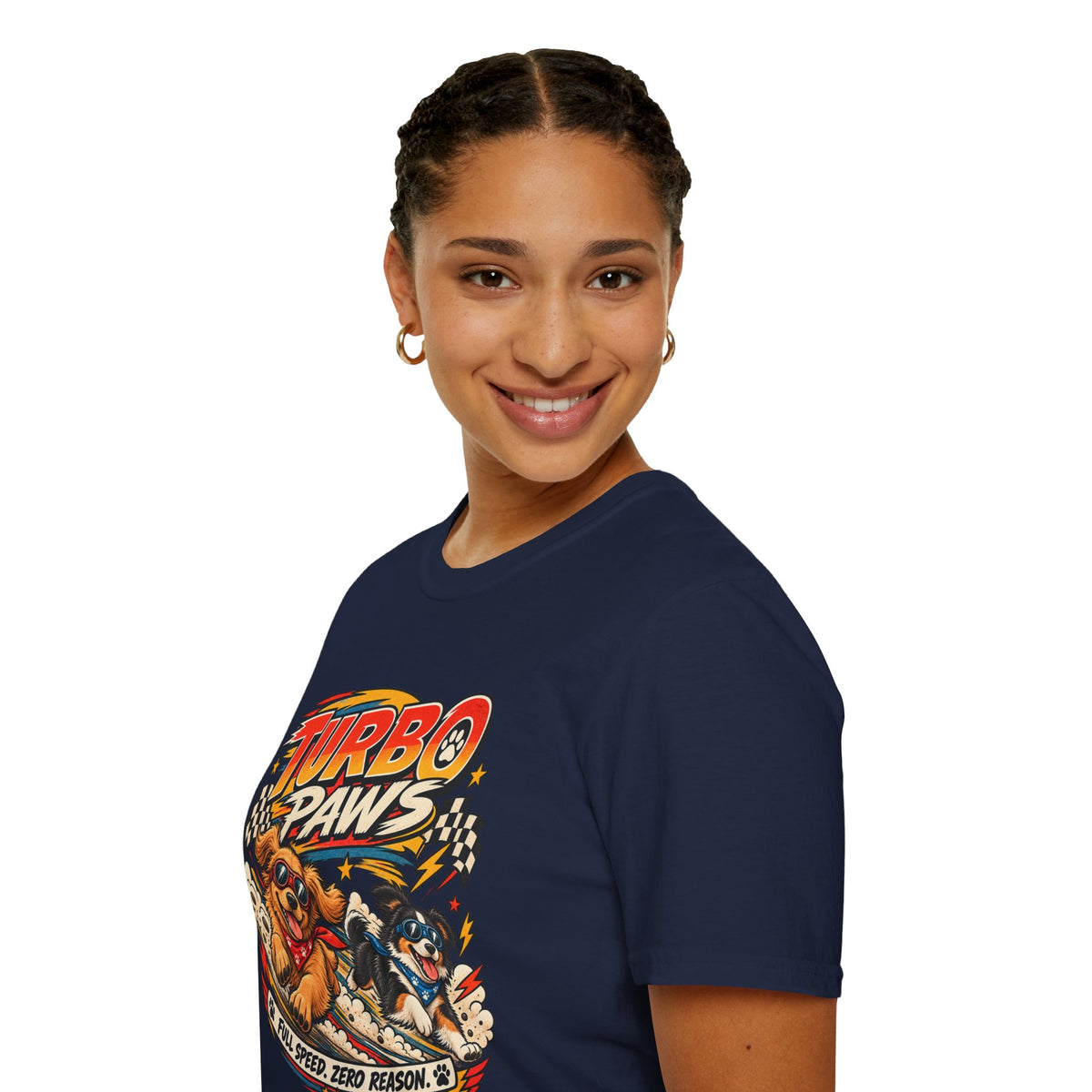 Turbo Paws T-Shirt — Retro Racing Dog Graphic Tee