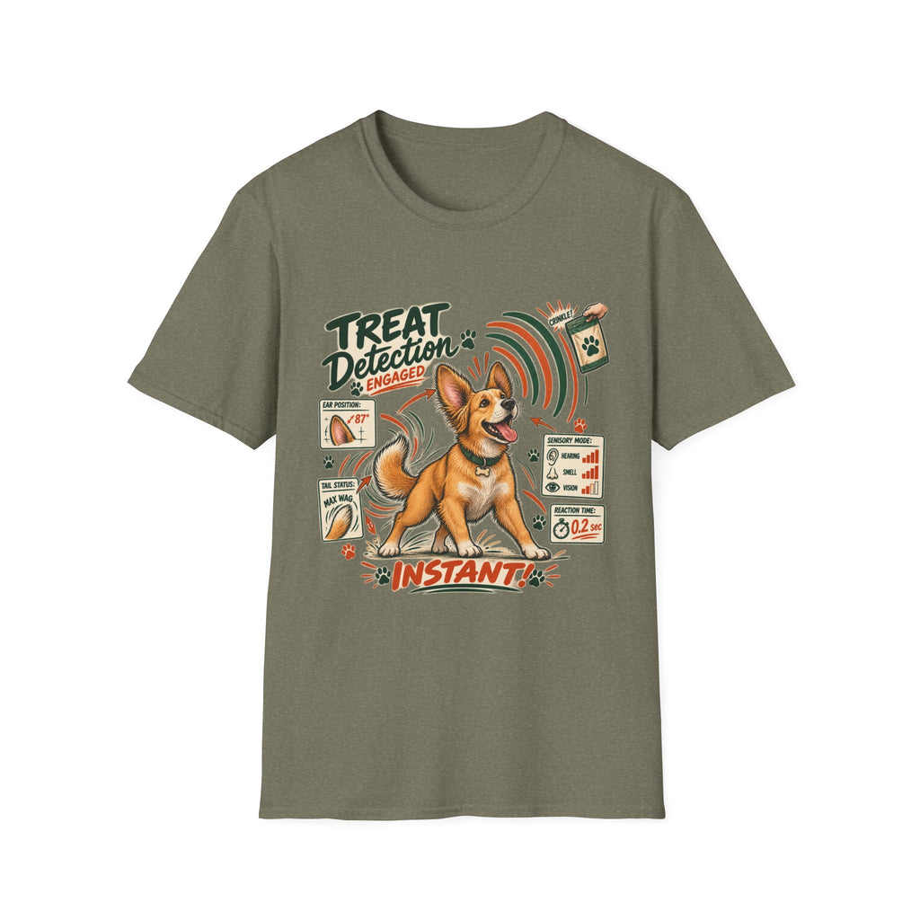 Dog Treat Detection T-Shirt — Funny Corgi ‘Treat Detection: Engaged’ Tee