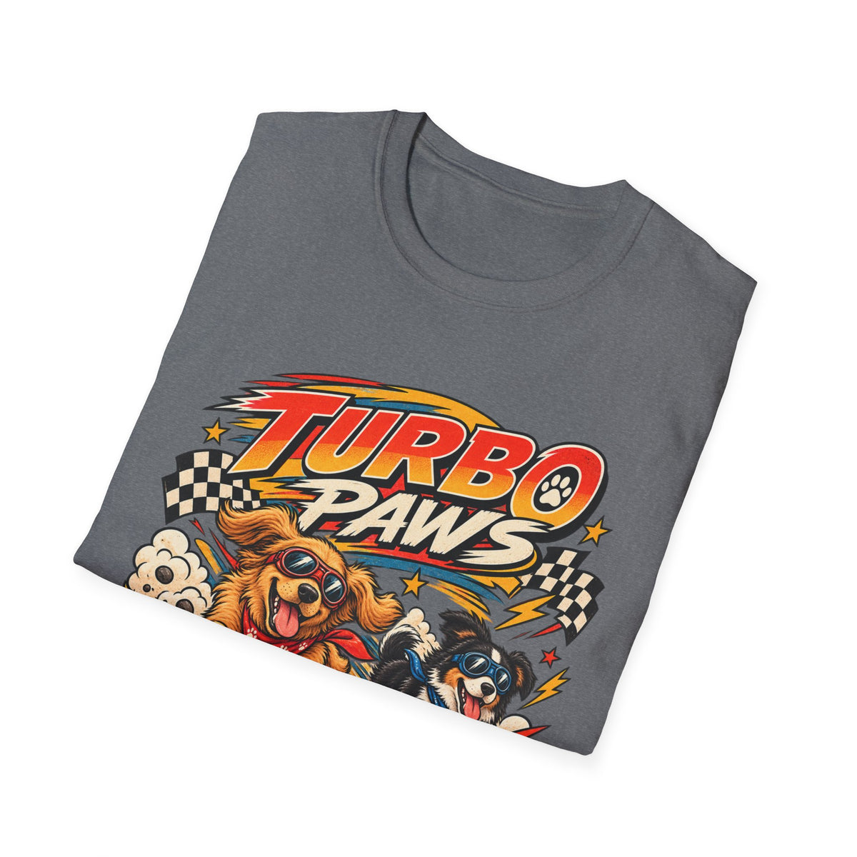 Turbo Paws T-Shirt — Retro Racing Dog Graphic Tee