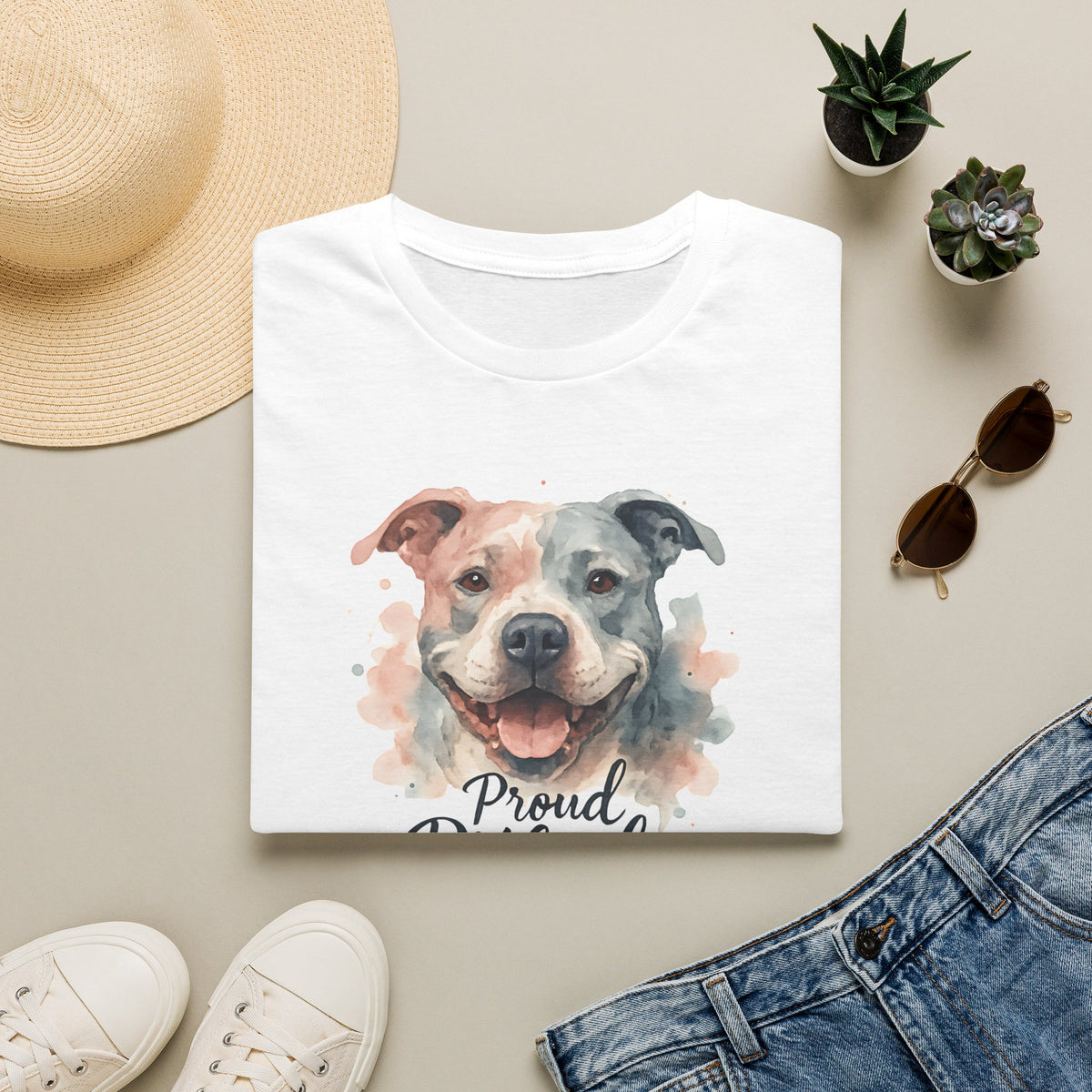 Proud Pitbull Mom T-Shirt