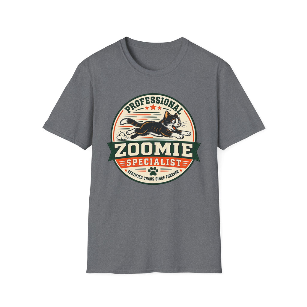 Professional Zoomie Specialist T-Shirt — Funny Cat Zoomies Tee