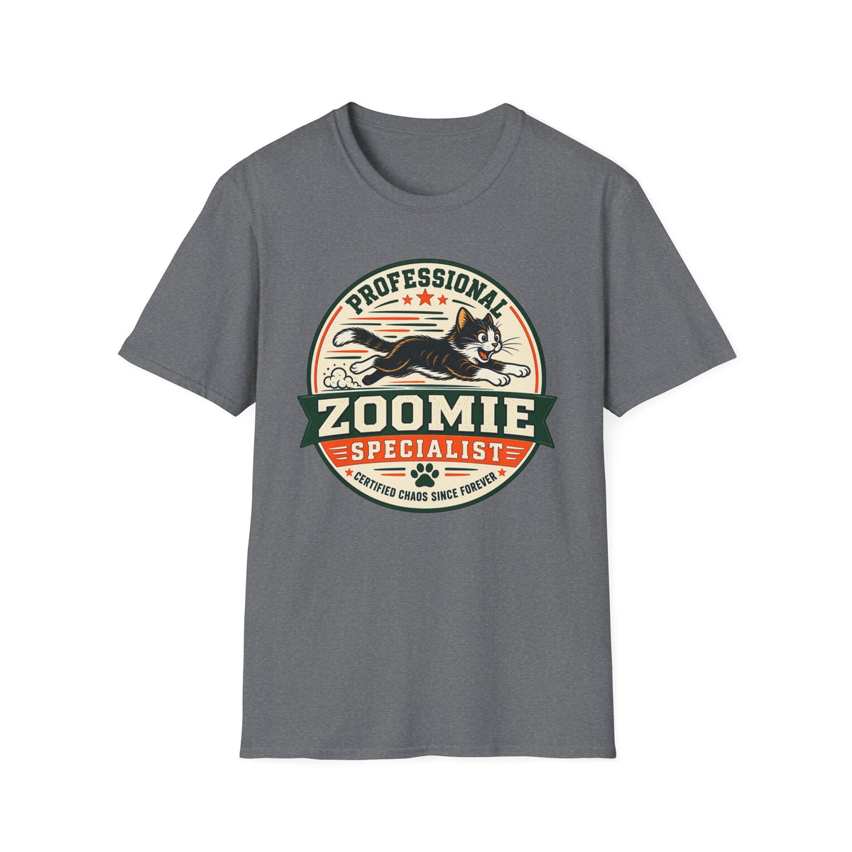 Professional Zoomie Specialist T-Shirt — Funny Cat Zoomies Tee