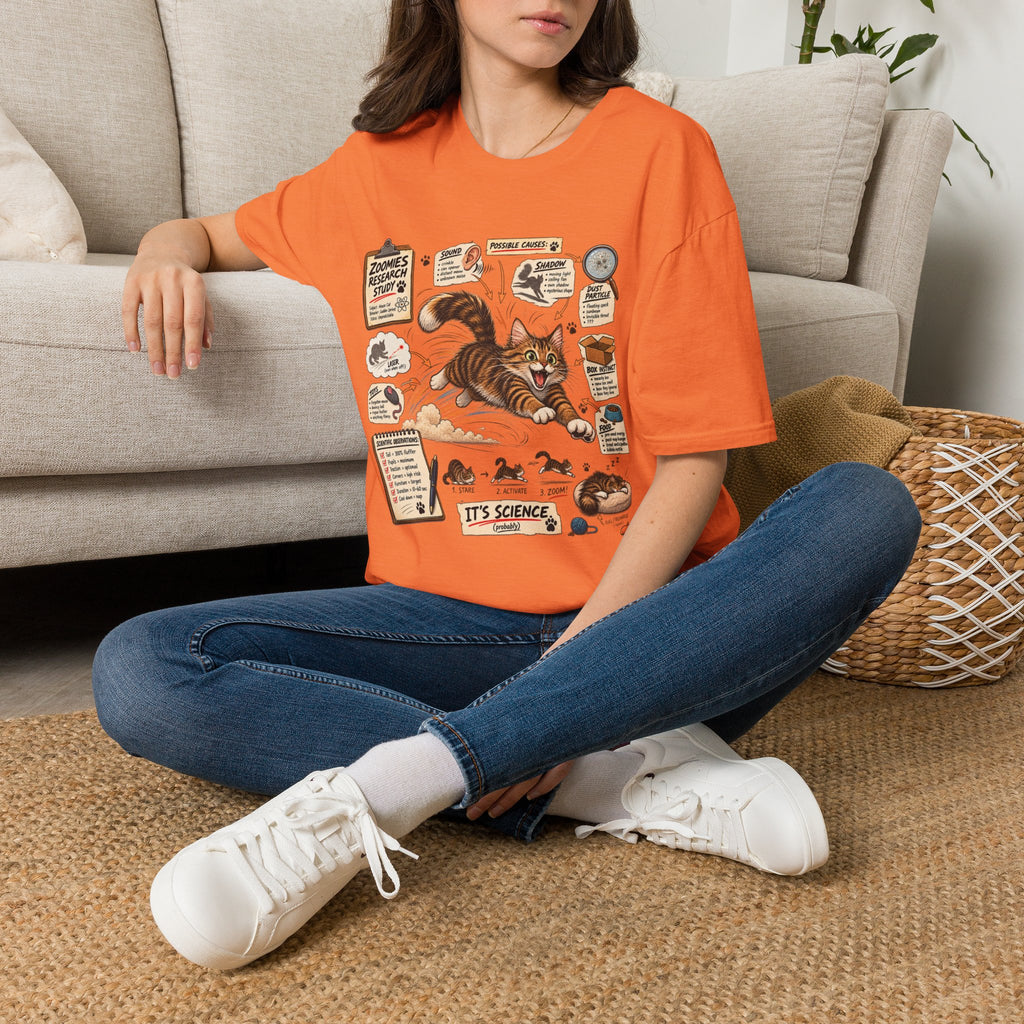Cat Science T-Shirt — “It’s Science” Zoomies Research Design