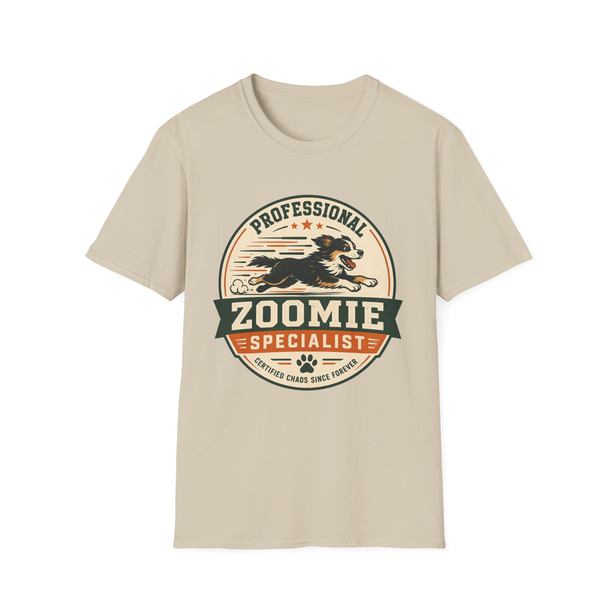 Professional Zoomie Specialist T-Shirt — Funny Dog Running Tee for Dog Lovers