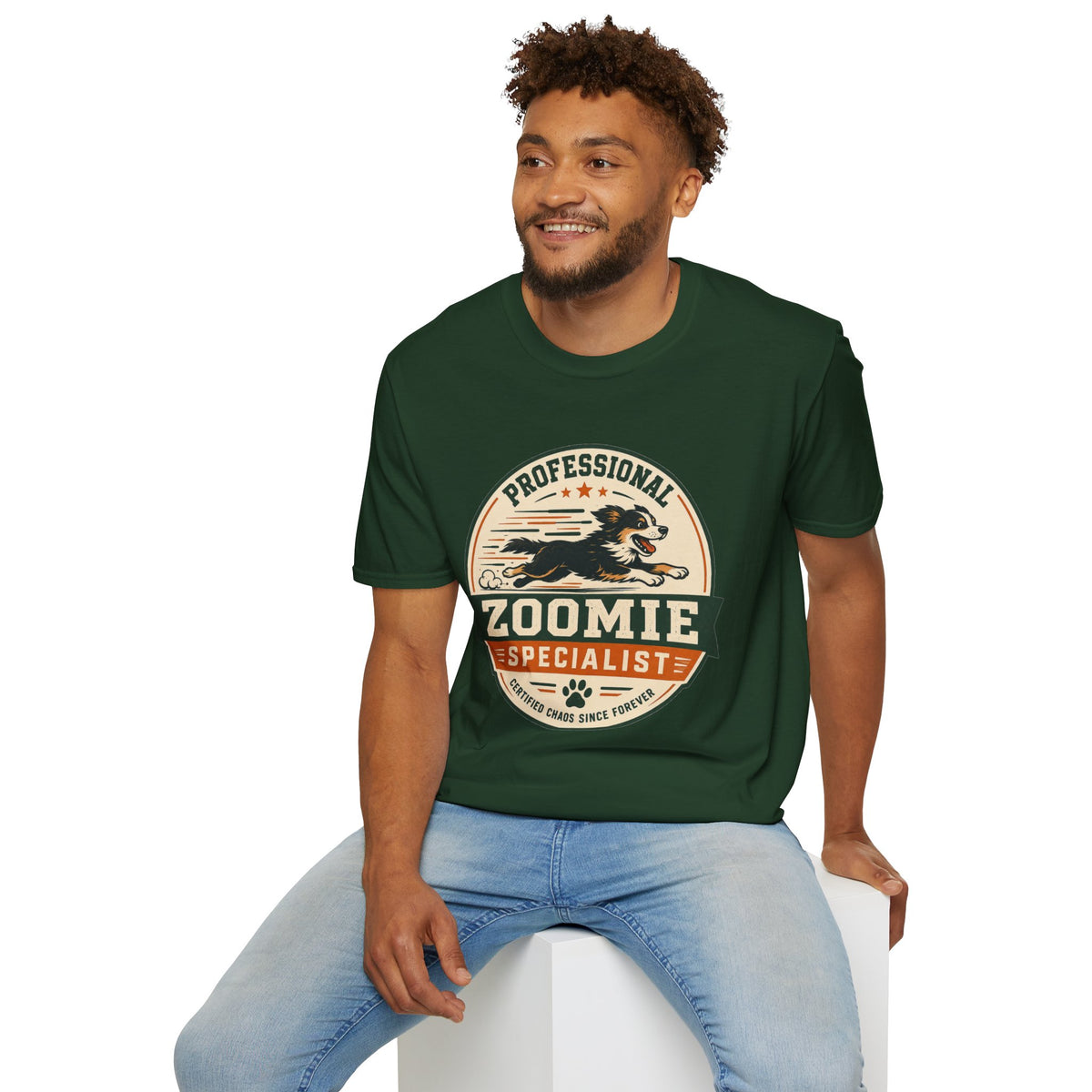 Professional Zoomie Specialist T-Shirt — Funny Dog Running Tee for Dog Lovers