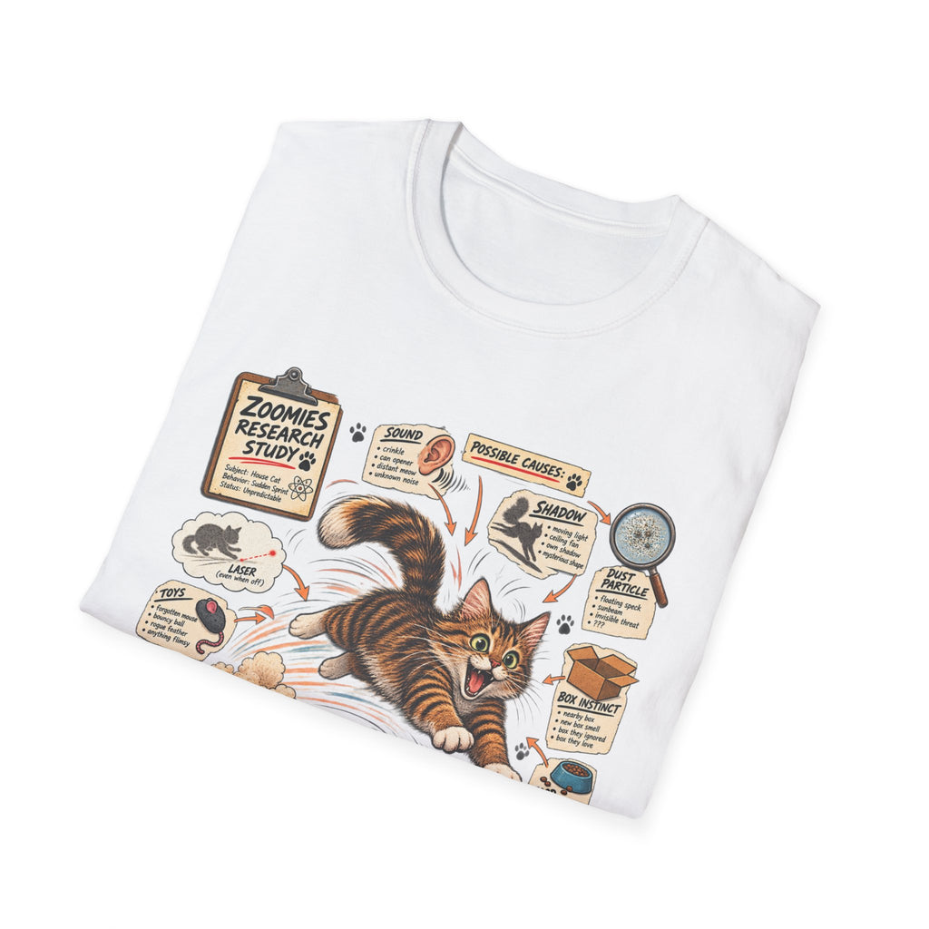 Cat Science T-Shirt — “It’s Science” Zoomies Research Design